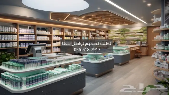 تصميم ديكور محل مستلزمات الصيدليات 1