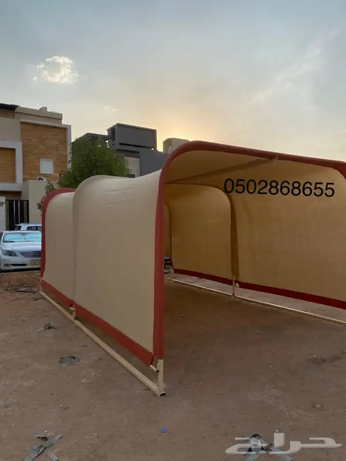 مظلة سيارة المتنقلة الطول 5.80 العرض 3.30 ارتفاع 2.50 4