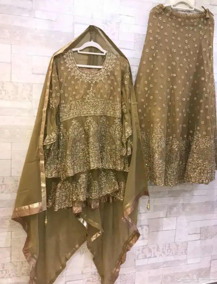 زي هندي عروسه صباحيه مقاس L قابل للتوسيع 1