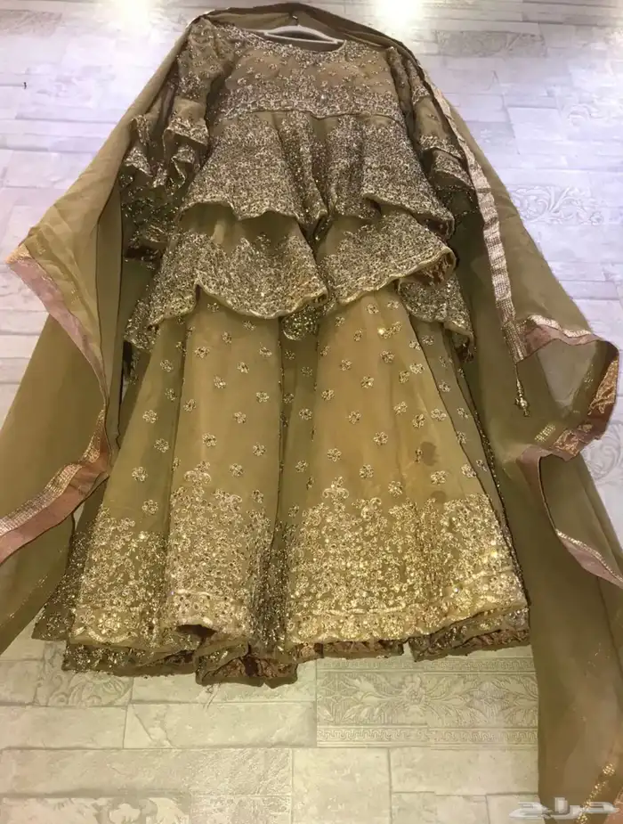 زي هندي عروسه صباحيه مقاس L قابل للتوسيع 12