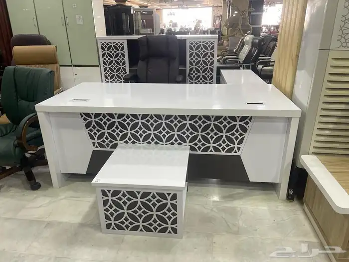 مكاتب طقم مكاتب ابيض طاولات كبير مكتب استقبال مكاتب جلد 18