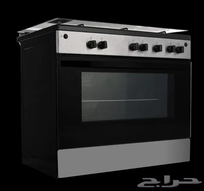 فرن غاز جبسون 5 عيون غاز 90 60 استيل اسود 0