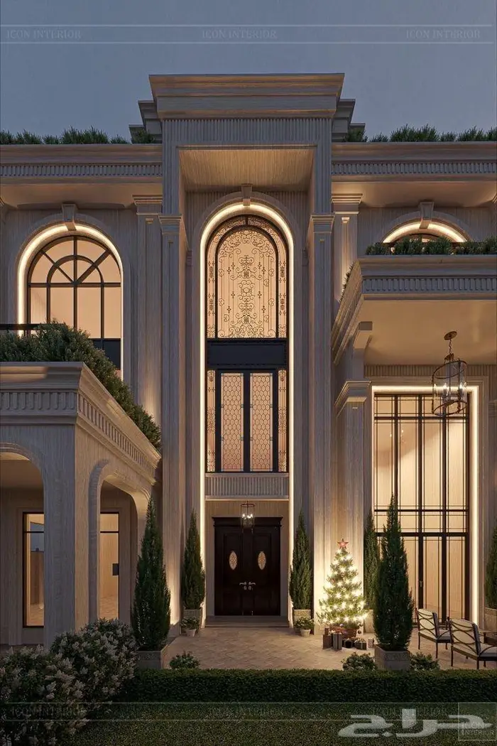 تصميم واجهات فلل وقصور لاند سكيب وداخلي تميز وابداع 9