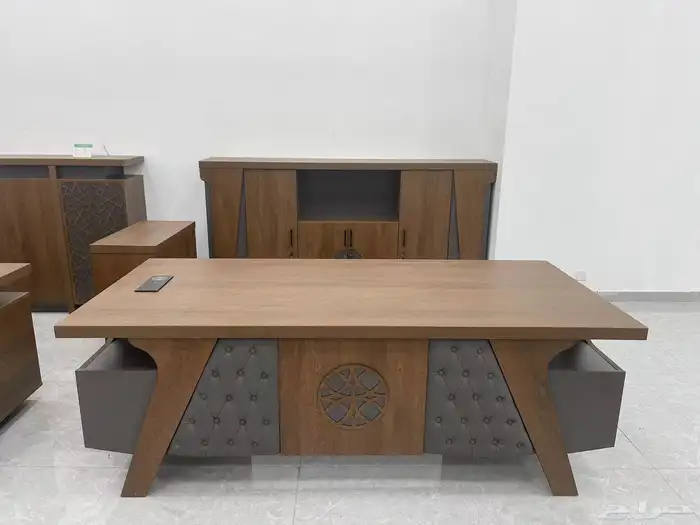 مكاتب مدير مكاتب طقم مكتب ابيض مكاتب جلد فخم جديد 19