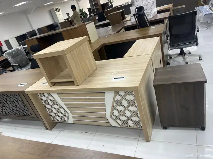 مكاتب مدير مكاتب طقم مكتب ابيض مكاتب جلد فخم جديد 12