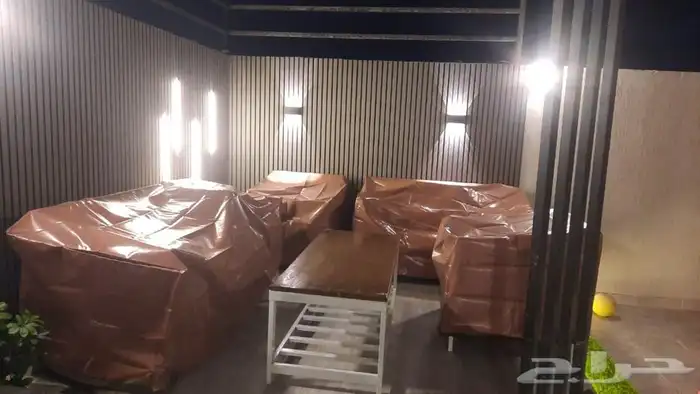 كراسي خارجية خشب حديد 37