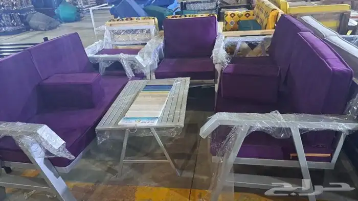 كراسي خارجية خشب حديد 30