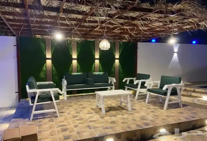 كراسي خارجية خشب حديد 33