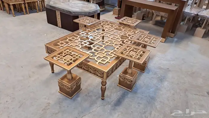 طاولات مجالس و طعام من انواع خامات الخشب المتاحة 17