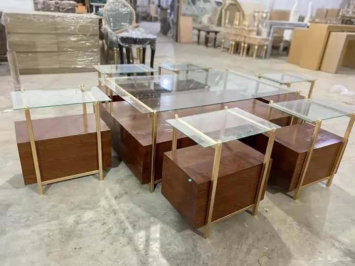 طاولات مجالس و طعام من انواع خامات الخشب المتاحة 30