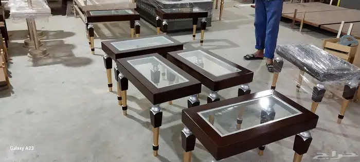 طاولات مجالس و طعام من انواع خامات الخشب المتاحة 14