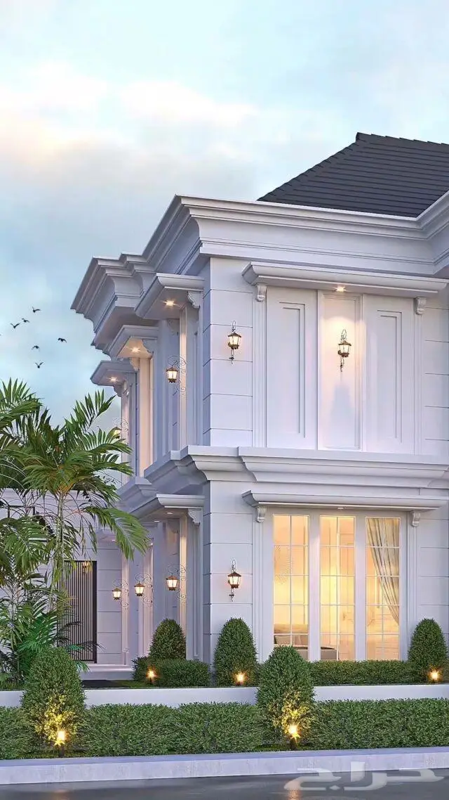 تصميم واجهات فلل مع اختيار خامات اقل تكلفه بالتنفيذ 8