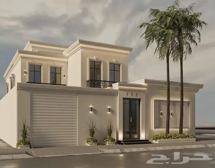 تصميم واجهات فلل مع اختيار خامات اقل تكلفه بالتنفيذ 2