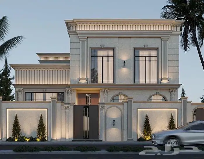 تصميم واجهات فلل مع اختيار خامات اقل تكلفه بالتنفيذ 5