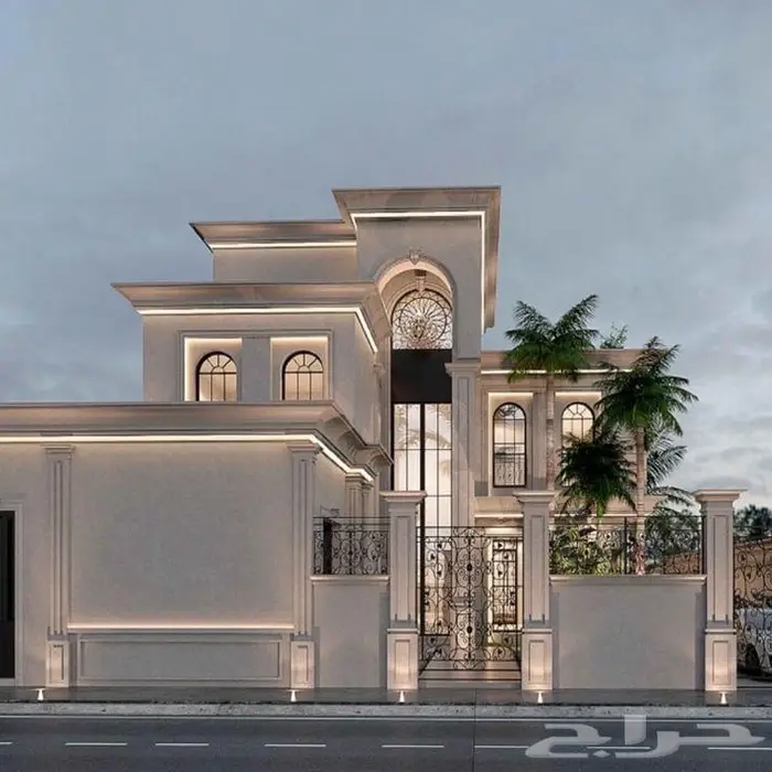 تصميم واجهات فلل مع اختيار خامات اقل تكلفه بالتنفيذ 4