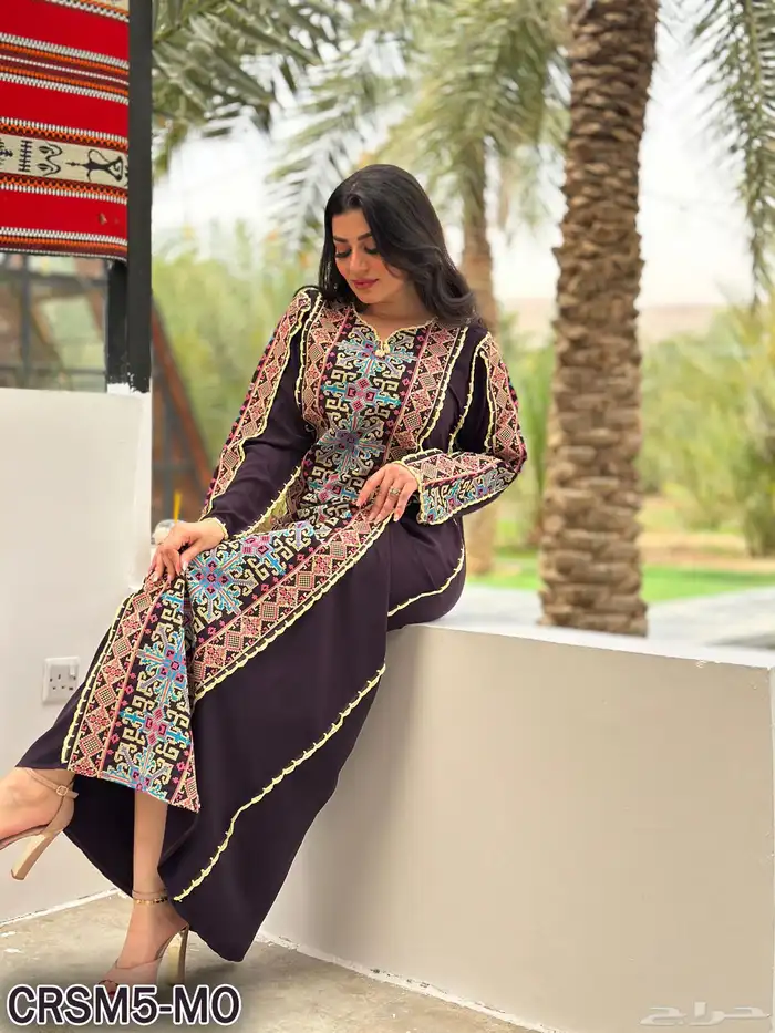 جلابيات سنارة تطريز اردني 9