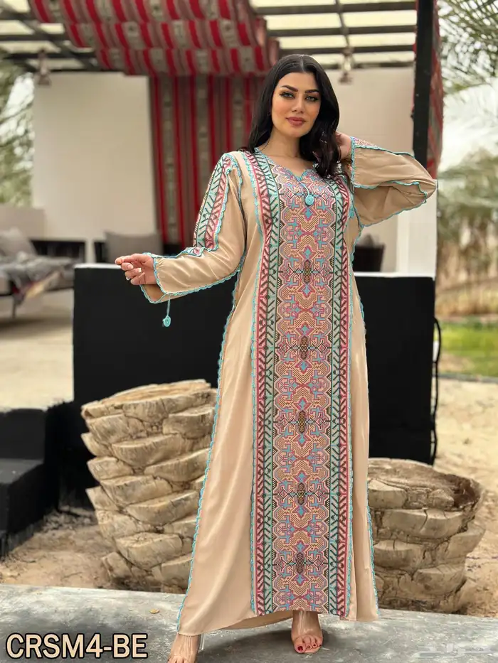 جلابيات سنارة تطريز اردني 6