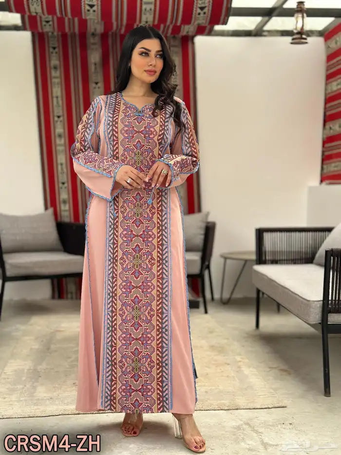 جلابيات سنارة تطريز اردني 2