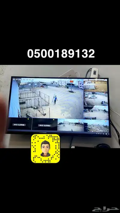 فني تركيب كاميرات مراقبة مع ضمان لمدة عام لتركيب 22