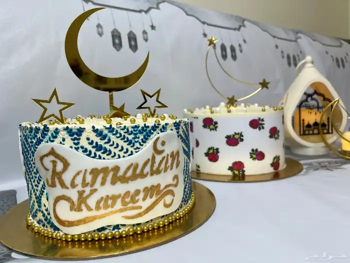 كيك رمضان مقاس 7انش تكفي8اشخاص تقريبا  سعرها بالعرض 80ريال 5