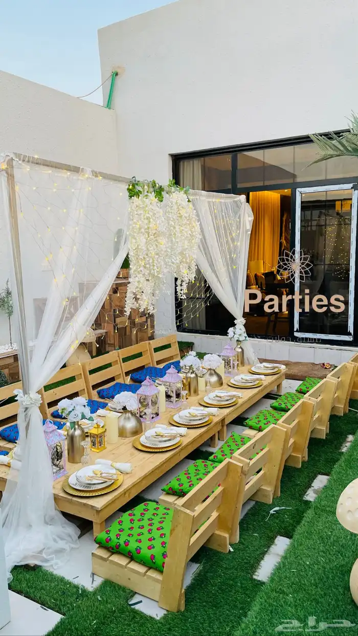 تاجير جلسات اراضية - طاولة طعام - طاولة استقبال 2