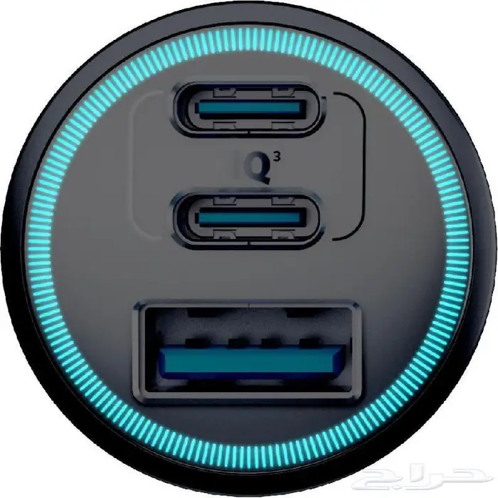 شاحن سيارة انكر USB-C ب3 منافذ بسعة 67 واط 2