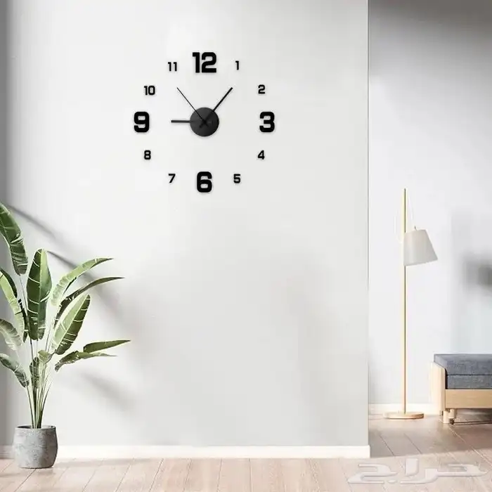 ساعة حائط جدارية بدون اطار فكرتها ذكية وجميلة 1