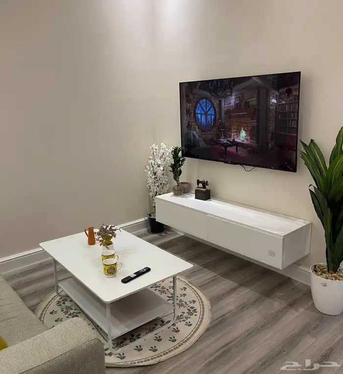 طاولات تلفزيون -مكتبة - طاولات -طاولات بلازما -رف معلق 8