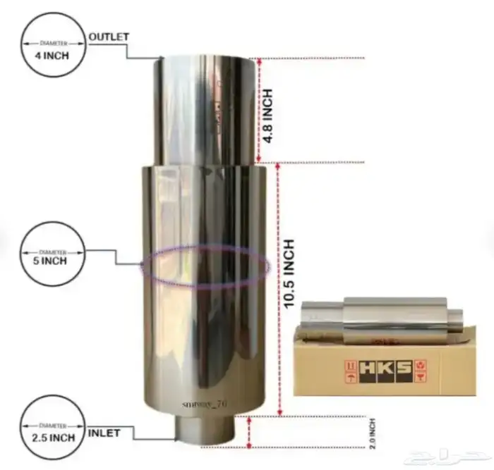 دبه HKS Muffler اصليه 2