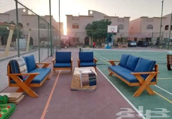 طقم كراسي خشب 7 أشخاص 3