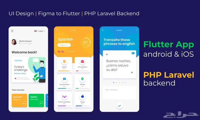 برمجة مشروع تخرج - flutter and laravel 0