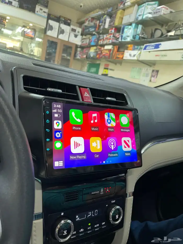 شاشة تويوتا راش Rush نظام اندرويد وابل كار بلاي CarPlay 3