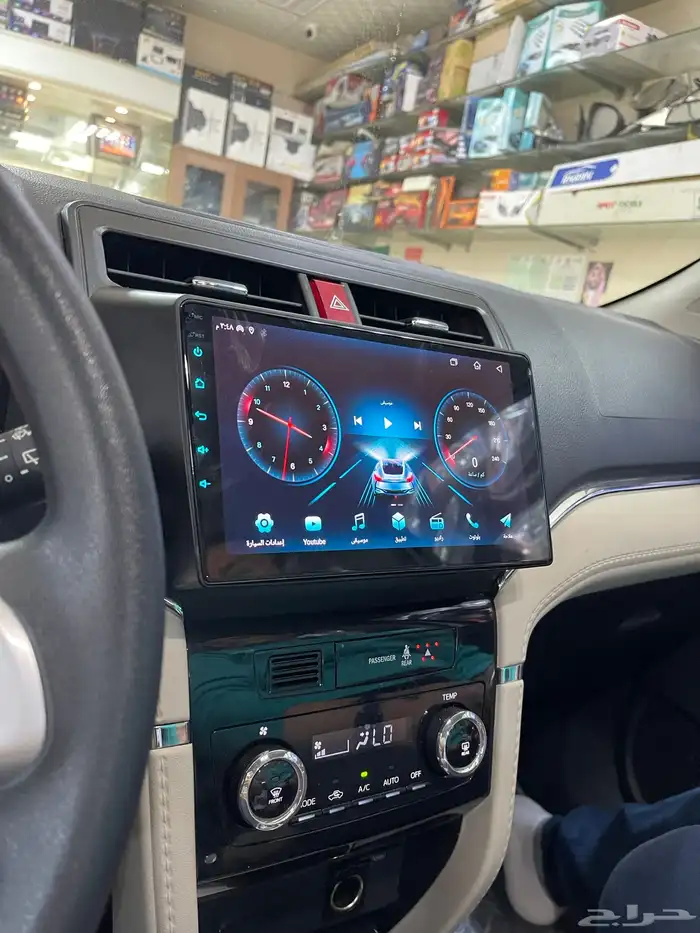 شاشة تويوتا راش Rush نظام اندرويد وابل كار بلاي CarPlay 1