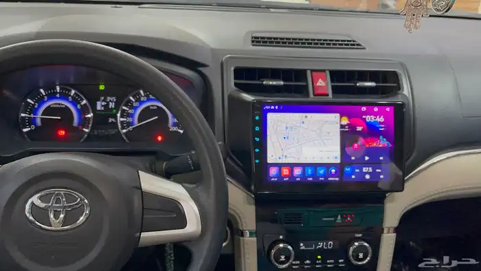 شاشة تويوتا راش Rush نظام اندرويد وابل كار بلاي CarPlay 2