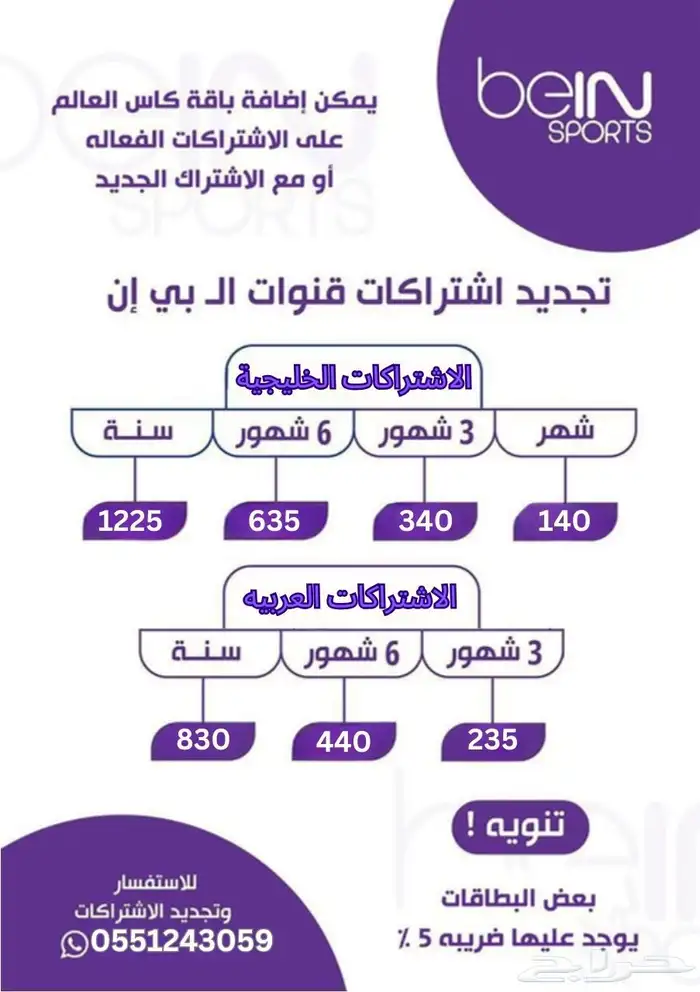عروض تجديد اشتراكات بي ان ورسيفرات 7