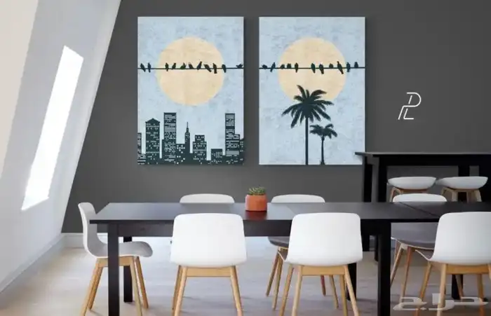 لوحات كانفس مع برواز التصميم لي تبيه 4