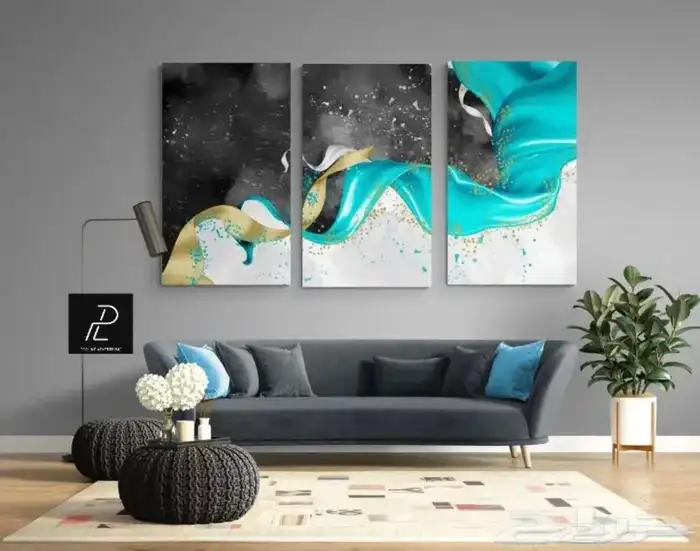 لوحات كانفس مع برواز التصميم لي تبيه 16