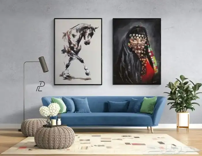 لوحات كانفس مع برواز التصميم لي تبيه 15