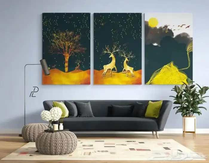 لوحات كانفس مع برواز التصميم لي تبيه 9