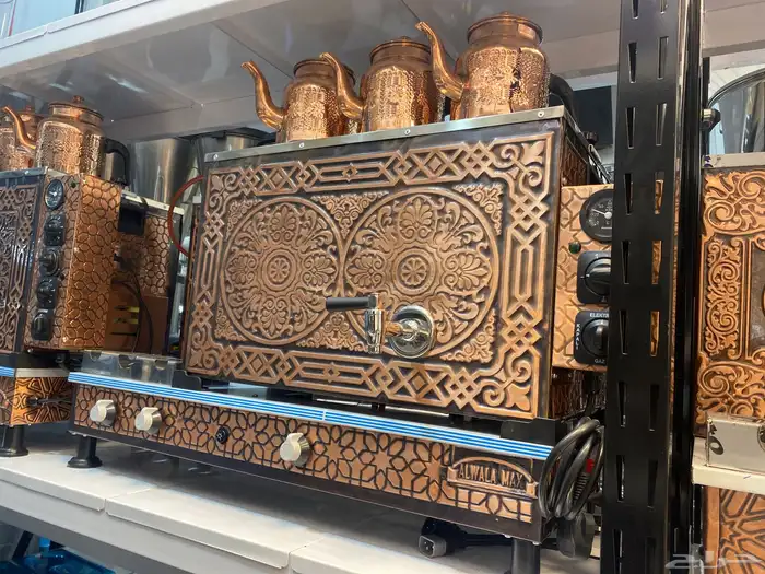 سماور نحاسي شاي بخار كهرباء وغاز 2