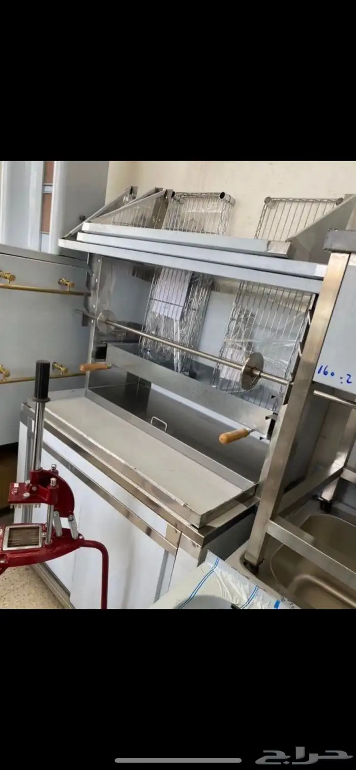 مكينة شاورما فحم معدات مطاعم اعمال ستانلس ستيل مصنع استيل 4