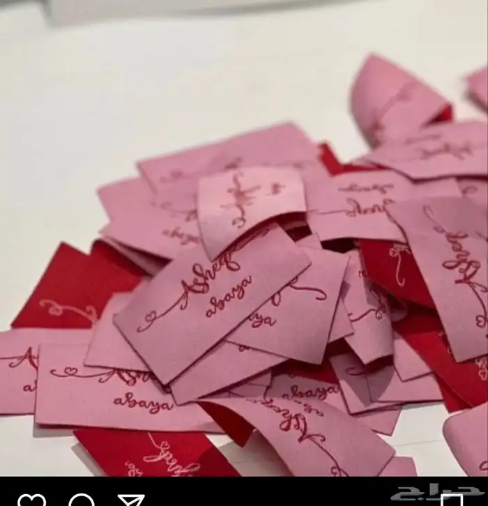 بوكسات أكياس ملونة عبايات ستكر ليبل قماش لوقو تاق كروت 28