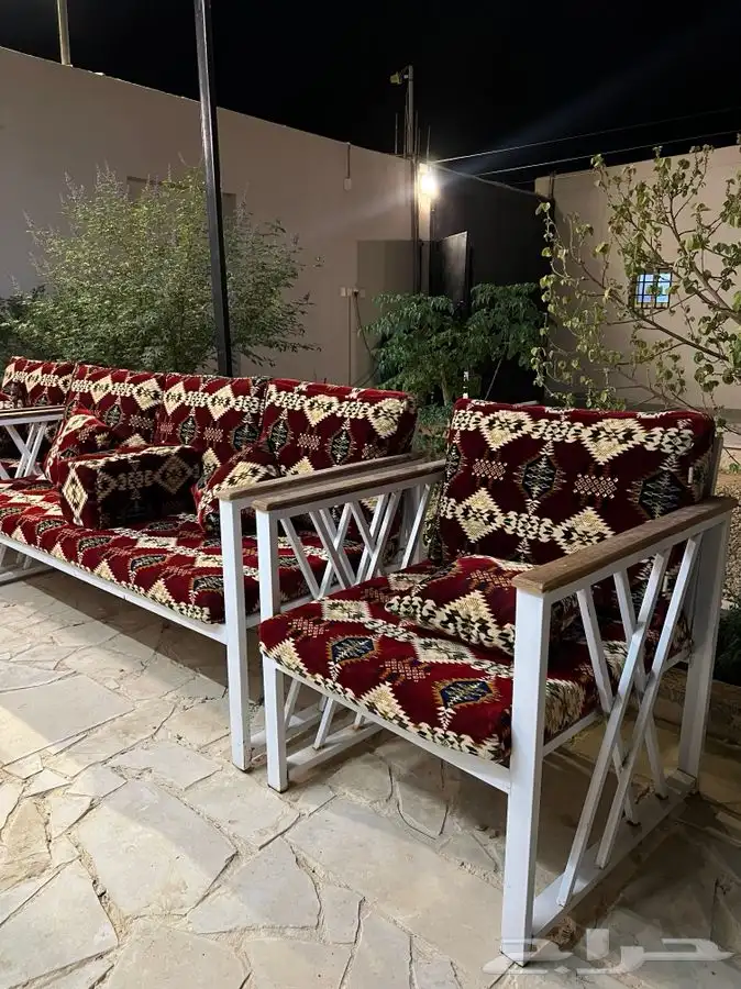 جلسة خارجية خشب حديد جلسات كراسي طاولات اطقم طقم جلسات 30