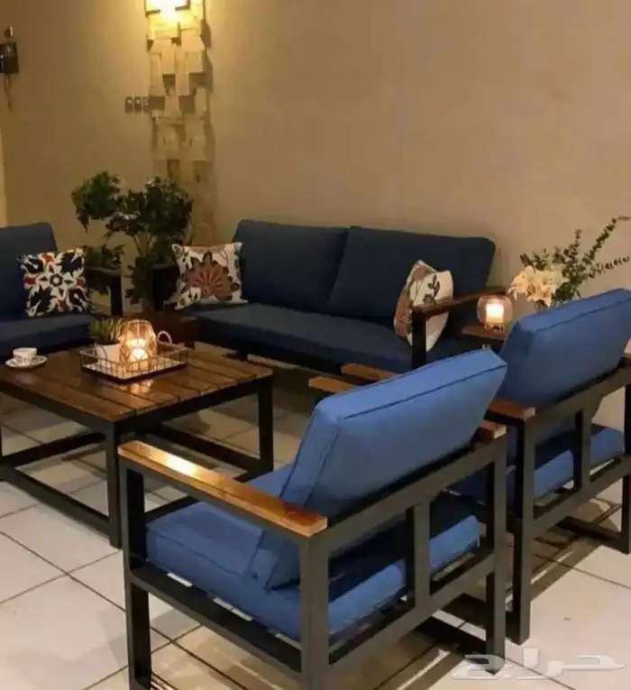 جلسة خارجية خشب حديد جلسات كراسي طاولات اطقم طقم جلسات 37