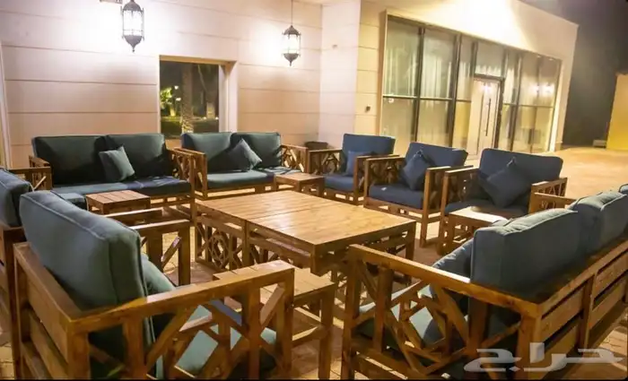 جلسة خارجية خشب حديد جلسات كراسي طاولات اطقم طقم جلسات 59