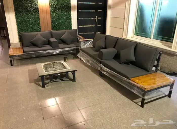 جلسة خارجية خشب حديد جلسات كراسي طاولات اطقم طقم جلسات 81