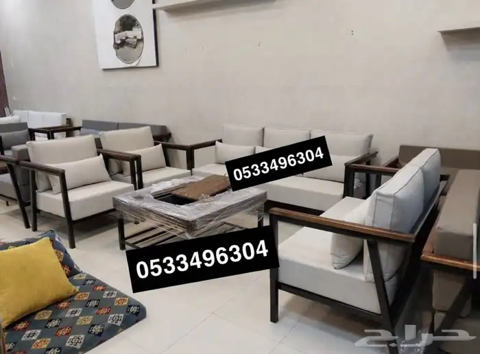جلسة خارجية خشب حديد جلسات كراسي طاولات اطقم طقم جلسات 5