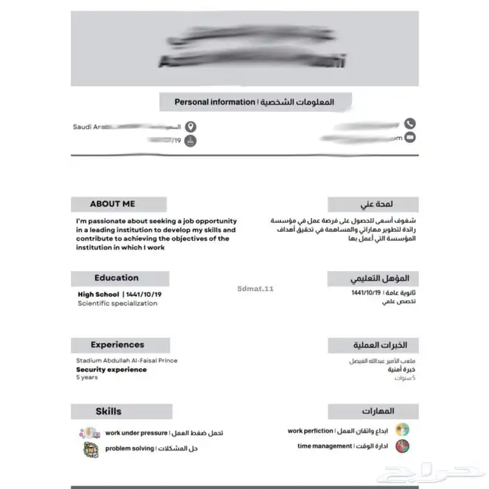 تصميم سير ذاتية نمط ATS 18