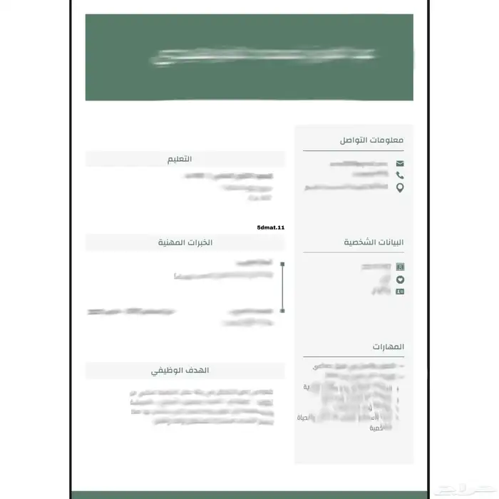 تصميم سير ذاتية نمط ATS 4