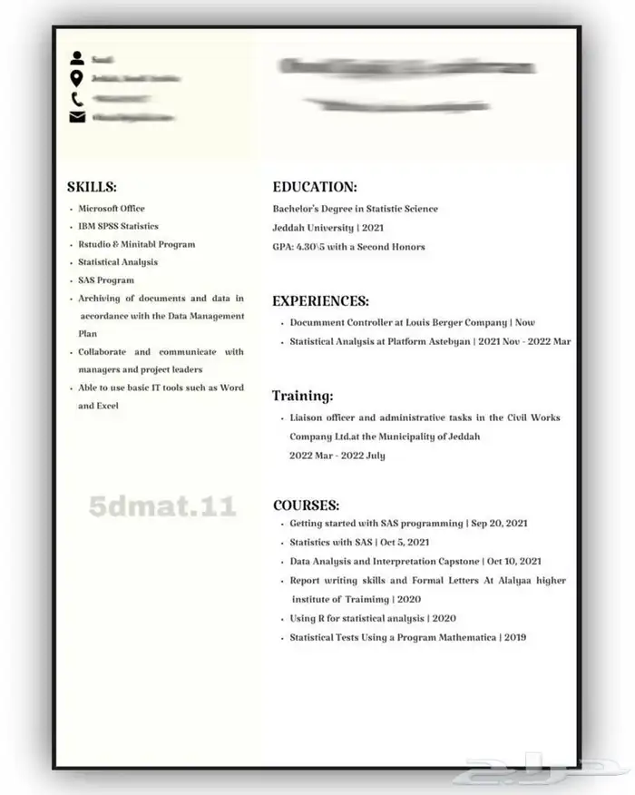 تصميم سير ذاتية نمط ATS 9